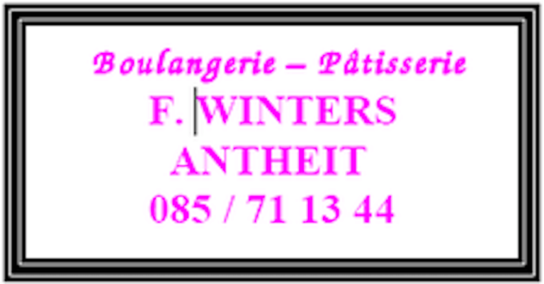 Boulangerie-Pâtisserie Winters F.