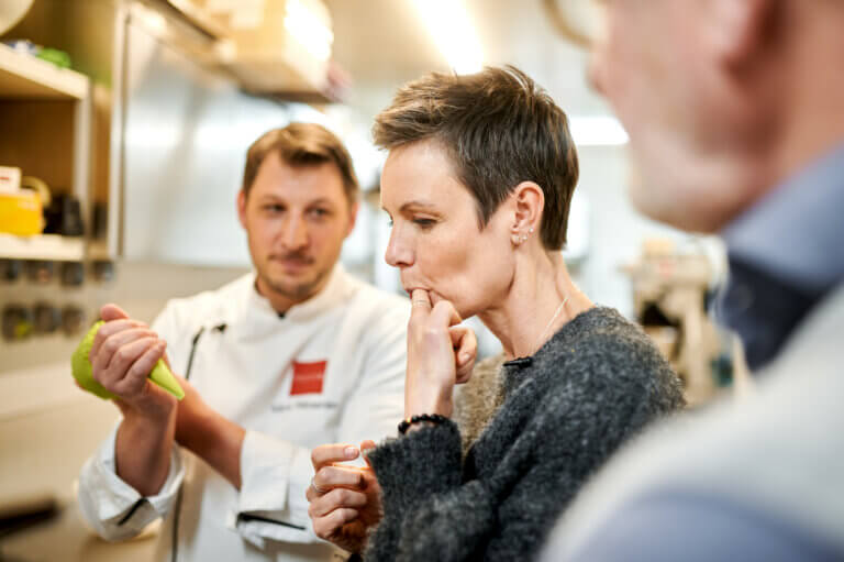 Sandrine Dans soutient sa boulangerie-pâtisserie